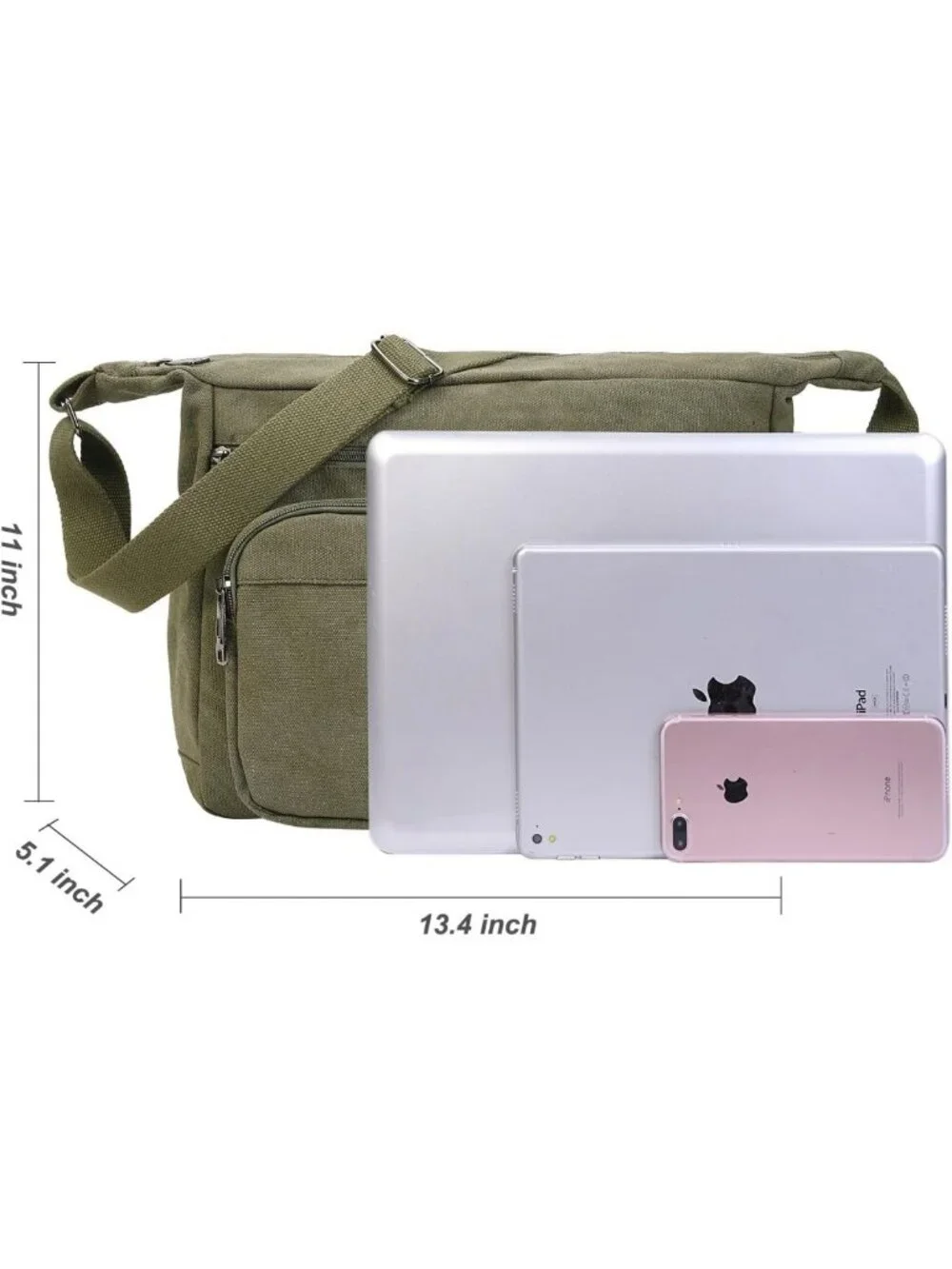 Vintage Canvas Messenger Bag | Stylish Satchel & Crossbody for Work, School